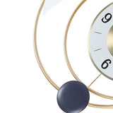 Wall Clock for Living Room Decor with Swinging Gold Pendulum Easy Reading Stainless Steel Alloy V1294-YM0901-3115240035411