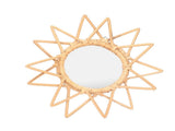 Rattan Innovative Art Decoration Makeup Mirror Retro Dressing Bathroom Wall Hanging MirrorStar V1294-YM0715-3115210268611