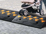 Rubber Curb Ramp 2 Pack, 11 cm Rise Height Heavy-Duty 15 tons Load Capacity Threshold Ramps, V952-SJDLYPDGB2197XYY7V0