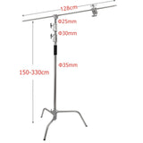 HRIDZ 10.8ft/330cm Heavy Duty Studio C Stand Century Stand Boom Arm Grip Heads Kit V571-HZ330CMSSCS
