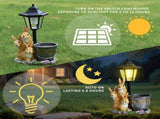 Solar Simulation Rabbit Ornament, charges by day and lights up automatically at night, three rabbits V1232-TZHPD-001