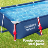 Bestway Swimming Pool 259x170x61cm Steel Frame Above Ground Pools 2300L BW-POOL-SQ-259-56496