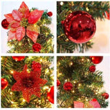 2.7M Christmas Garland with Lights Rattan Artificial Fireplace Wreath Stair Deco V201-W12360744