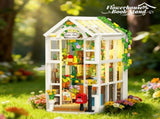 Flower House Building Blocks Set for Adults,Ideas Flowers Garden Greenhouse Playset,Creative Gift V1259-DP01-I-00075