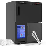 White 32L Black Hot Towel Warmer UV Sterilizer Cabinet for Salon and Home Use V178-59261