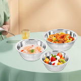 5Pcs Large Stainless Steel Mixing Bowls Plated Silver Kitchen Basins for Home Use V1366-AZ2-W-14008