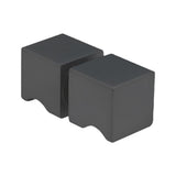 90cm Frameless Diamond Shower Screen Channels with SS Hinges in Black, Square Knob Handles V63-911311