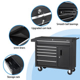 Giantz 6 Drawer Tool Box Chest Cabinet Toolbox Storage Garage Organiser Wheels TB-6DR-ROLL-CT-BK