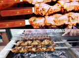 8 Pack Barbecue Utensil, Barbecue Skewers, Extra Long Stainless Steel Skewers with Solid Wood V1237-ZY-528-212