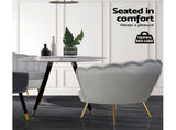 Artiss Armchair Velvet Grey Callista UPHO-5002-VEL-GY