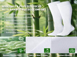 Wide Calf Chioned Compression Socks for Men & Women, Made with Viscose from Bamboo 15-20 mmHg, Knee V1258-DP02-F-508