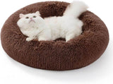 Soothing Donut Cat Bed - Fluffy Plush Round Pet Bed, Suitable for Kittens and Dogs, Washable, V1106-HYSC004