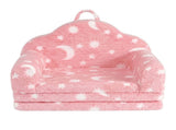 Keezi Kids 2-in-1 Fold Out Sofa Bed with Removable Washable Cover, Carry Handle, Storage Pocket, KID-SOFA-SGL-COMP-PK