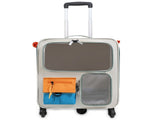 Orange and Grey Large Space Pet Carrier Trolley Foldable Cat Carrier Backpack with Breathable Side V888-ELOSUNG52802