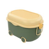Toy Storage Box Multi Purpose Cute Duck Cover Plastic Clothes Organize Box with Wheel for Children V1294-YM0523-3117220062713
