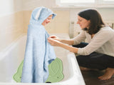 Blue Elephant Bath Hooded Towel for Kids,Extra Soft and Fast Drying Poncho for Toddlers Age V1258-DP02-C-593