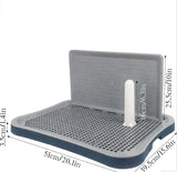 Dog Pee Pad Holder with Pee Pads, 20.1"x15.6"X1.4" Indoor Dog Potty Pad with Splash Guard for Puppy V1107-135-96921