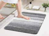 Bathroom Rugs,Ultra Soft Absorbent Bath Mat,Beige Non-Slip TPR Backing Stays in Place, Machine V1107-113-28253-GRY4