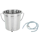 Enema Bucket Kit Stainless Steel Reusable Home Colon Cleansing Bucket for Health Care Tool 1.3L V1294-YM0703-3112230027211