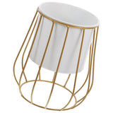 Nordic Flower Pot White Iron Stainless Steel Creative Home Decor V1369-AZ3-W-18244