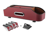 Wine Red Car Seat Back Organizer - Multi-Function Storage Box with Tissue Holder, Cup Holder, and V888-ELOSUNG15002