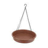 Bird Bath Hanging Bird Feeder Round Plastic Hanging Bird Feeder Tray Outdoor Bird Bath Tray Brown V1294-YM0703-3111230136911