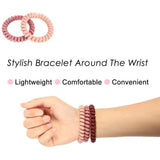 Artrylin Spiral Hair Ties, 40 Pcs Plastic Hair Coil Bands, Spiral Ponytail Holder Set for Women V1192-AZ-W-17582