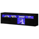 Artiss Entertainment Unit TV Cabinet LED 180cm Black Bobi FURNI-O-LED-TV180-BK-AB