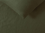 100% Linen Olive Quilt Cover Set Queen V442-HIN-QUILTCS-LINEN-OLIVE-QS