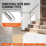 VEVOR 31.5in 80cm Handrails for Outdoor Steps for Porch Deck Stainless Steel V952-BXGDLZFS80CM27A3MV0
