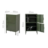 Artiss Buffet Sideboard Metal Cabinet - DOUBLE Green AI-LOCKER-SMI-GN