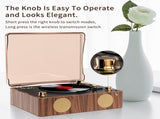 Retro Turntable Style Bluetooth Speaker & CD Player with Display - USB Rechargeable V888-ELOSUNG24774