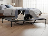 Pawz Elevated Dog Bed Heavy Duty Portable Cot Waterproof Pet Raised Bed XL Size PT1410-BK-XL-AU