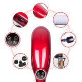 SOGA 6 Heads Portable Handheld Massager Soothing Stimulate Blood Flow Shoulder Red MASSAGER833ARED