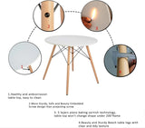 Wood Dining Table for 2-4 People,80cm DIA Modern Round Kitchen Table with Wood Legs for Dining Room, V541-AWS-017-1