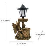 Resin Hummingbird Solar Lamp Outdoor Garden Sculpture Couple Hummingbird - Multi-color - Size 57 V1347-118-89810-MLT-57