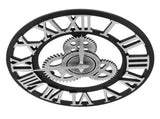 Large 3D Retro Wall Clock 34CM Vintage Wooden Gear Wall Clock Numerals Industrial Style Clocks for V1294-YM0901-3115240034512