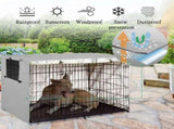 Heavy-Duty Dog Crate Cover, Waterproof Dog Kennel Cover, Easy to Use with Zipper and Vent Window, V1370-AZ4-13749