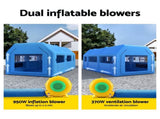 GIANTZ Inflatable Spray Booth Car Paint Tent 8.5x4.8m 2 Blowers Filter Mobile Garage Workstation SPRAY-BOOTH-8.5X4.8-NB-ABC