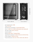 VEVOR PC Case Full-Tower Gaming Computer Case 3 PWM Fans for E-ATX Motherboard V952-DNJXQT140MMPDHRHW001V9
