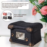 Pet Urn for Dogs and Cats Ashes,Photo Frame Handmade Cremation Urn,Memorial Keepsake for Loss of V1107-135-73960-GRY