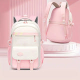 Lightweight Youthful Spine-Protecting Backpack Oxford Fabric Water-Resistant Large Capacity, V1232-SJB-SB-004