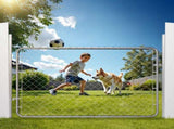 Chain Link Fence Gate, 183 x 122 cm, Adjustable Chain Link Fence Panel, Fit 67-183 cm x 183 cm V952-SWHYM7248INC0PSZBV0