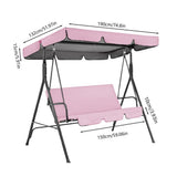 3 Seater Patio Swing Canopy And Cushion Cover Set, Waterproof Dustproof Outdoor Furniture Protector, V1369-AZ3-W-15190