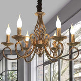 Rustic Chandeliers,6 -Light , French Country V178-21811
