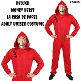 Salvador Dali La Casa De Papel Money Heist Red Jumpsuit Mask Costume Hoodie - L/XL V563-12867-L_XL