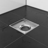 15x15cm Square Shower Drain with Removable Tile Insert Grate Stainless steel 304SS, CUPC Certified V63-955521