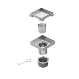 15x15cm Square Shower Drain with Removable Tile Insert Grate Stainless steel 304SS, CUPC Certified V63-955521