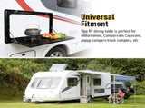 Folding Caravan Table Lockable Space-Saving Portable Table for Camper, Motorhome & RV, 25kg V1181-AT006-BK