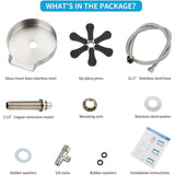 Glass Rinser for Kitchen Sink, Stainless Steel Rinser, Water Bottle and Coffee Cup Cleaner, V1237-ZY-715-173